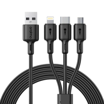 DuraLine 3 – 3-in-1 USB-A to Lightning, USB-C & Micro USB Cable – 1.2M 3A Fast Charging