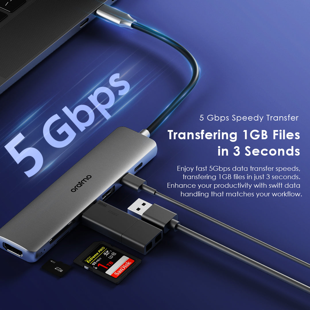 PowerTrans USB Hub 7-IN-1