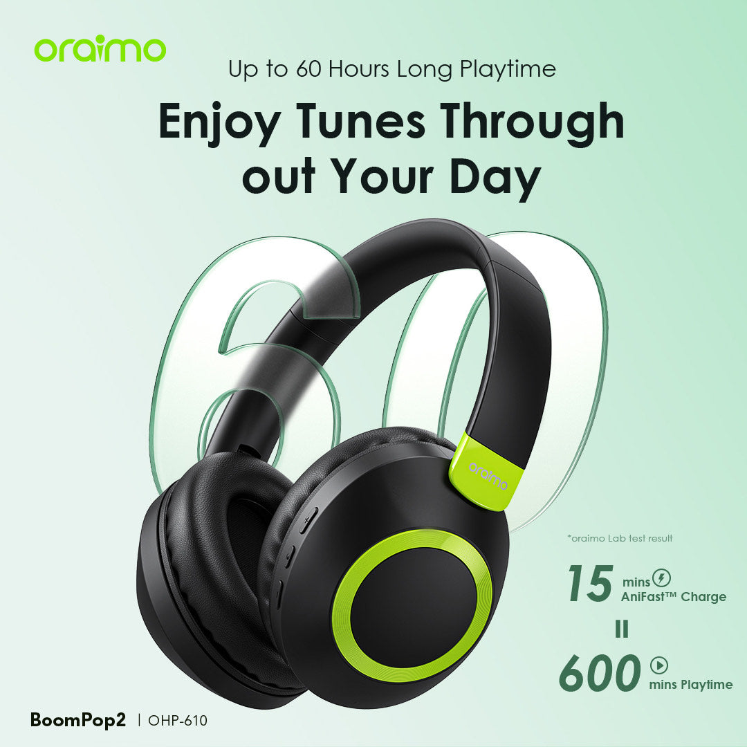 BoomPop 2 – 60h Battery, Bass Boost, ENC Mic & Dual Connection
