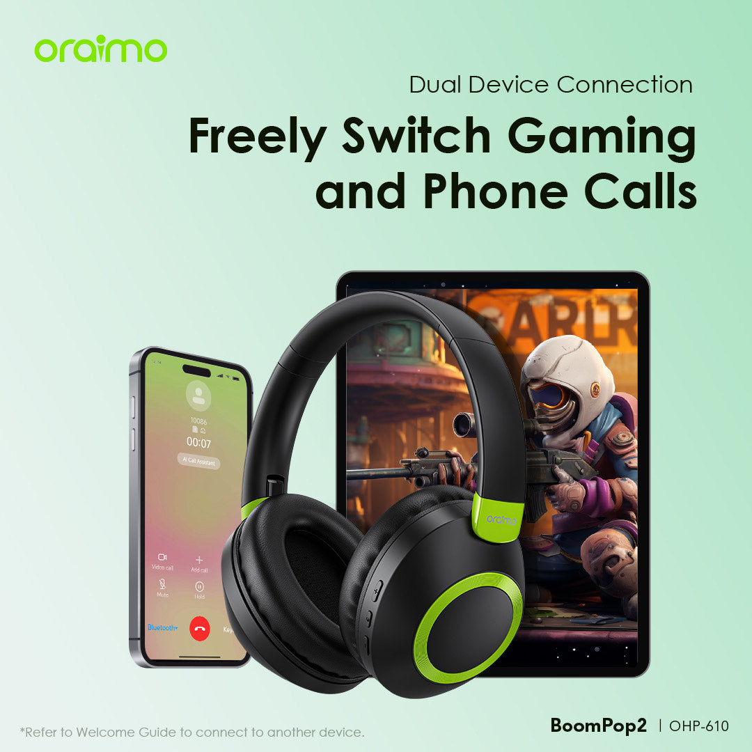 BoomPop 2 – 60h Battery, Bass Boost, ENC Mic & Dual Connection