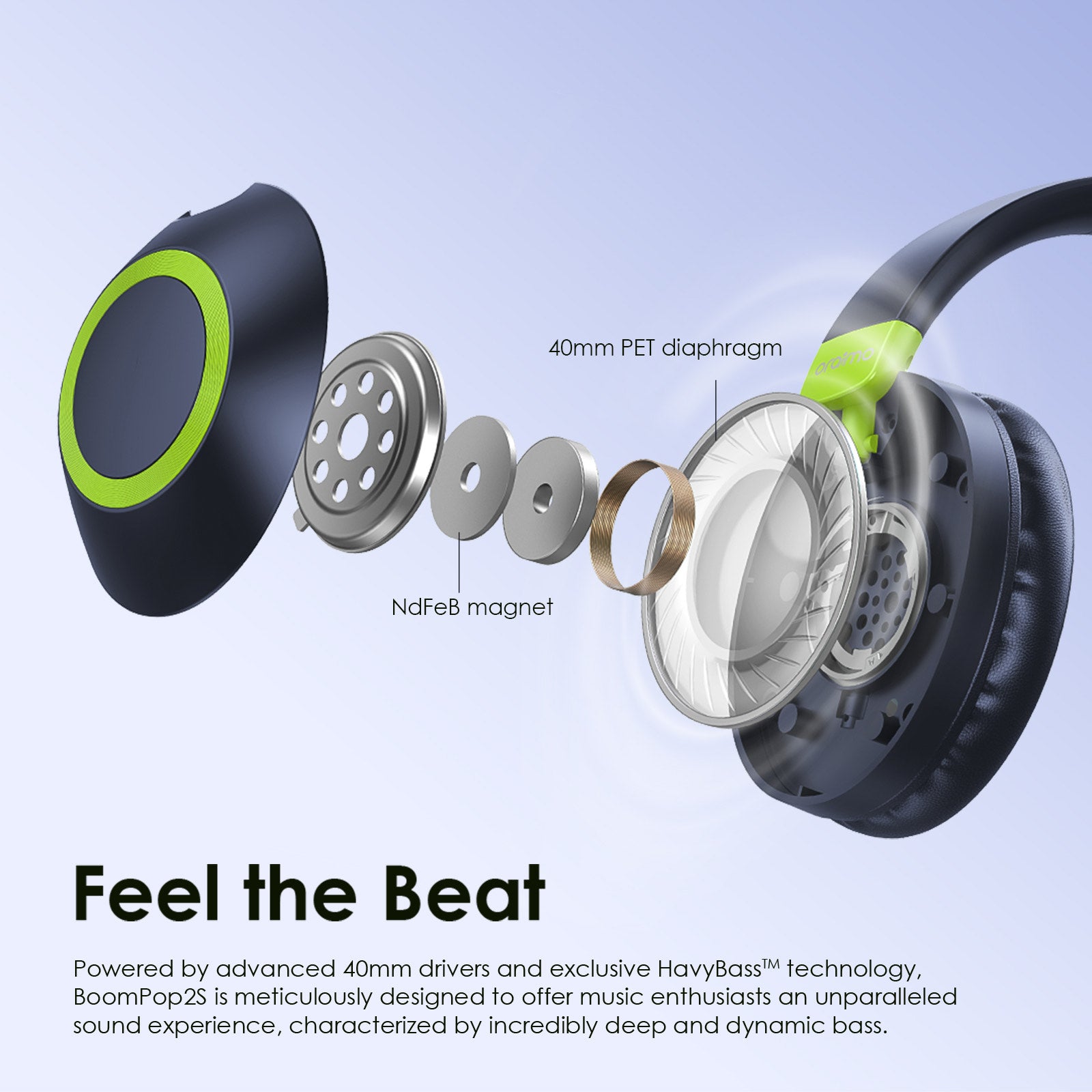 BoomPop 2S – Gesture Control, 60h Battery, Bass Boost & ENC Mic
