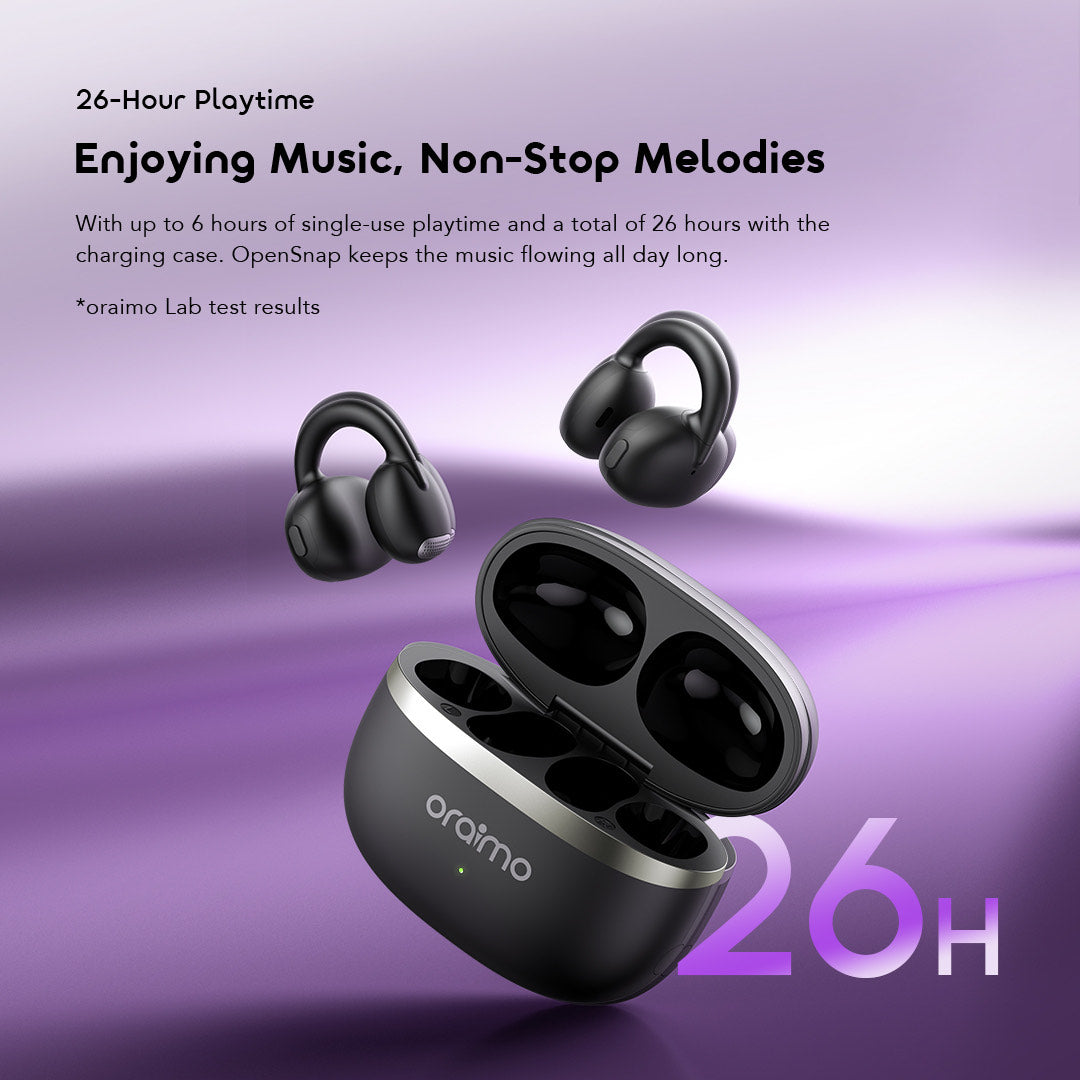 OpenSnap – Open-Ear Fit, ENC Mic & 26h Battery,