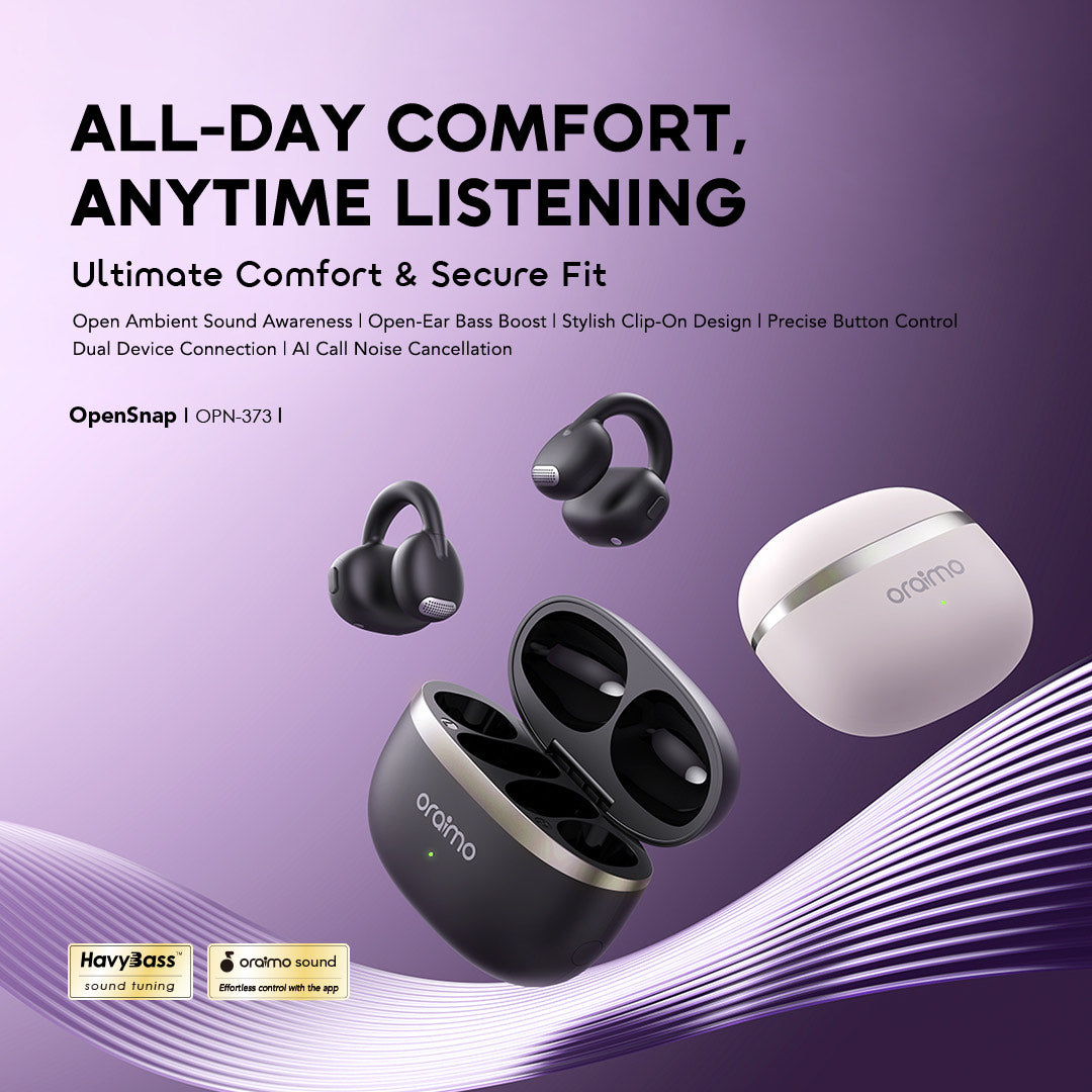 OpenSnap – Open-Ear Fit, ENC Mic & 26h Battery,