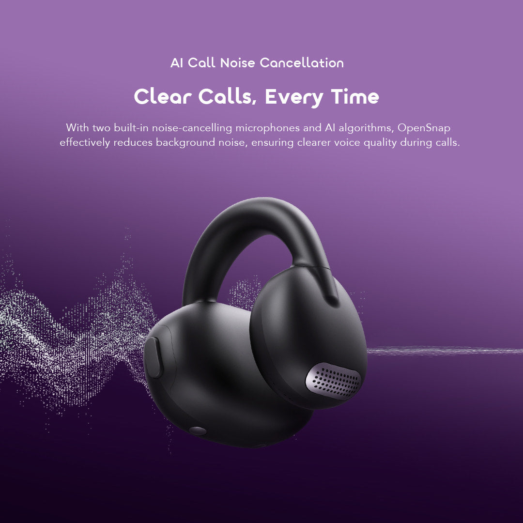 OpenSnap – Open-Ear Fit, ENC Mic & 26h Battery,