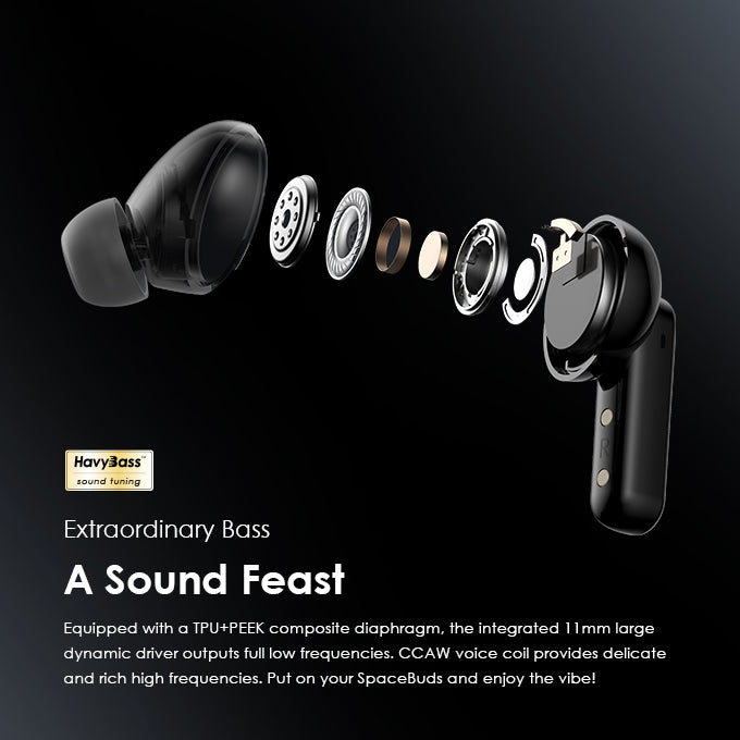 SpaceBuds - ANC Hybride, 40h Battery, BT 5.4