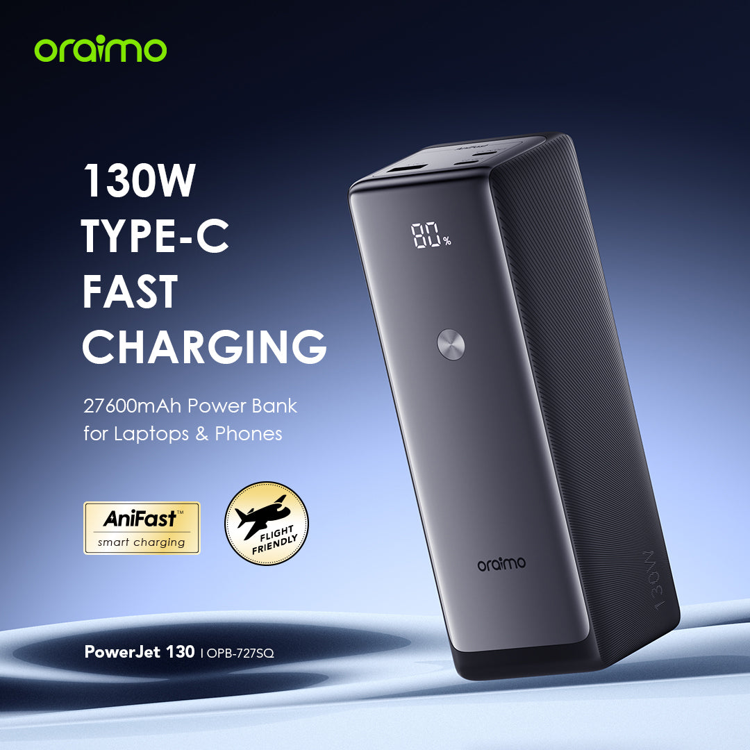 PowerJet 130 – 130W 27600mAh, Laptop, Phones - Fast Charging