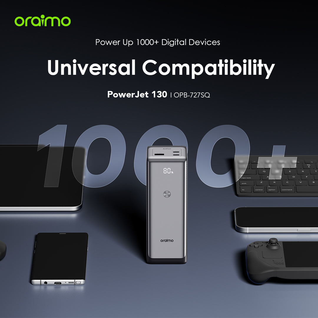 PowerJet 130 – 130W 27600mAh, Laptop, Phones - Fast Charging