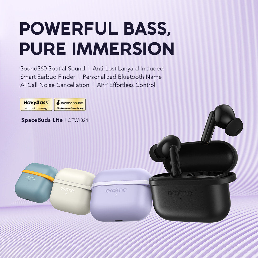 SpaceBuds Lite – 40h Playtime, ENC Calls & Powerful Bass