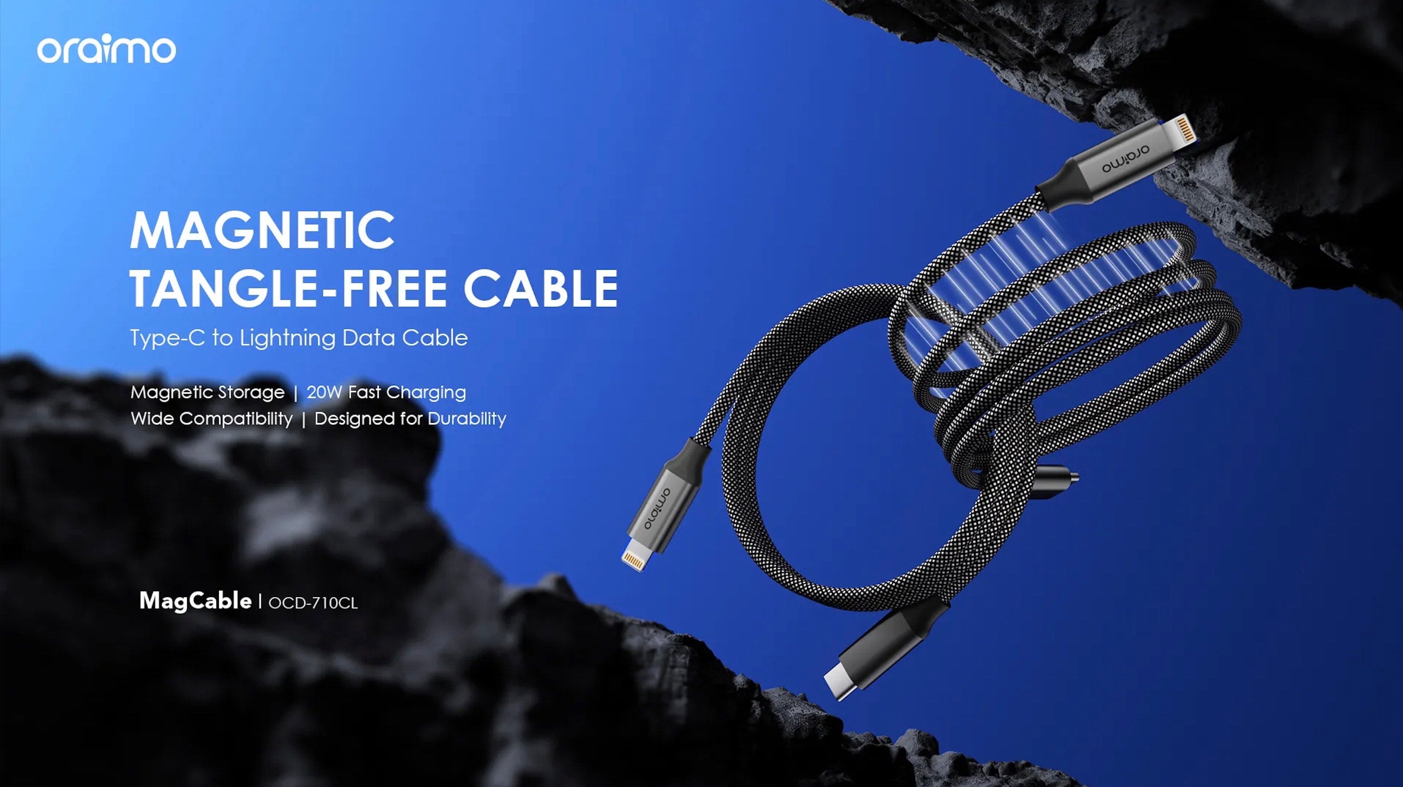 MagCable – Magnetic USB-C to Lightning - 20W Fast Charging- 1M