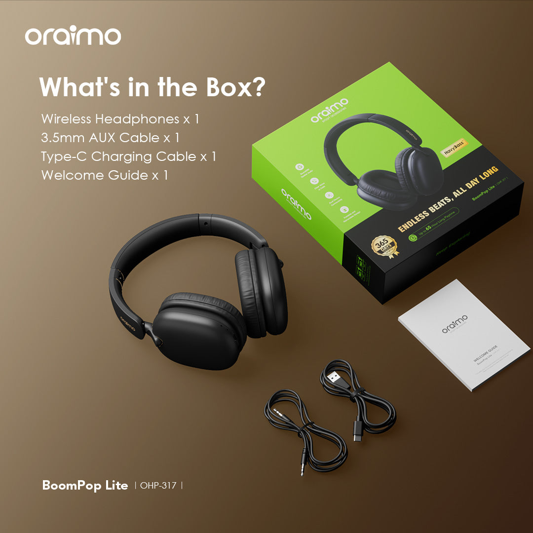 BoomPop Lite – 65h Battery, ENC Mic & Gaming Mode