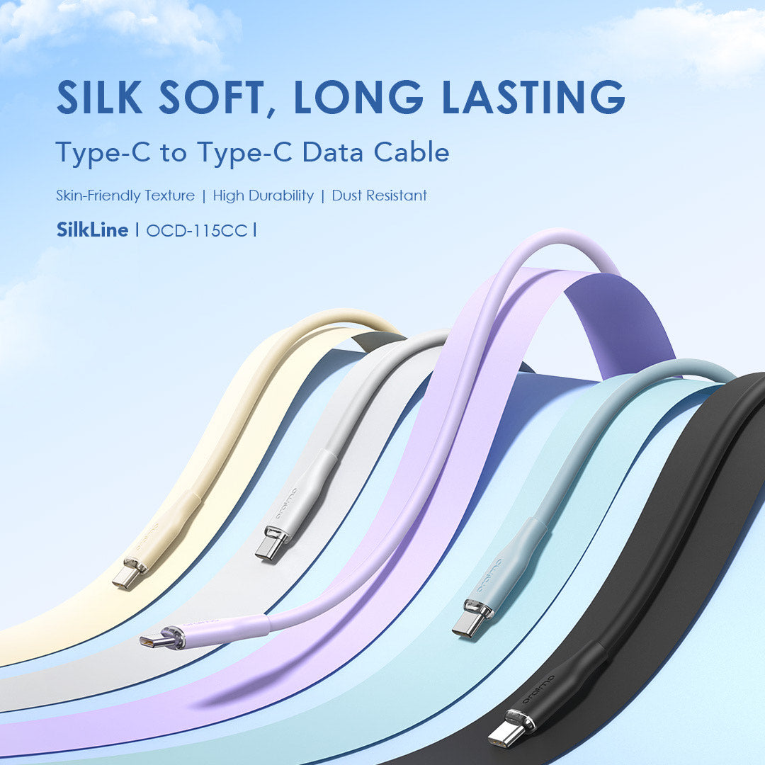 SilkLine – USB-A to Type-C Cable, 1M, 3A Fast Charge & Durable