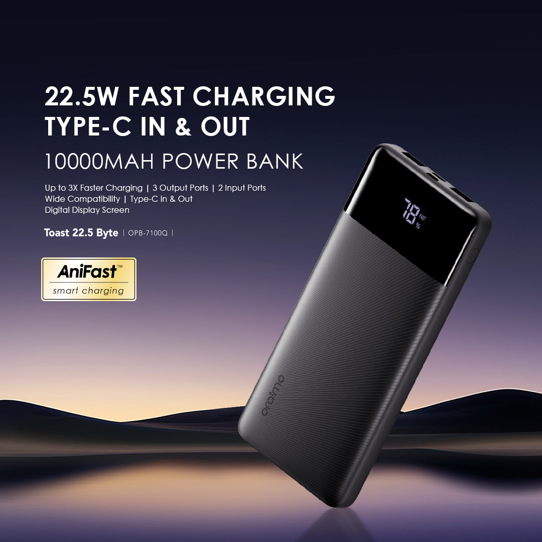 Toast 22.5 – 10.000mAh  with 22.5W Fast Charging & LED Display
