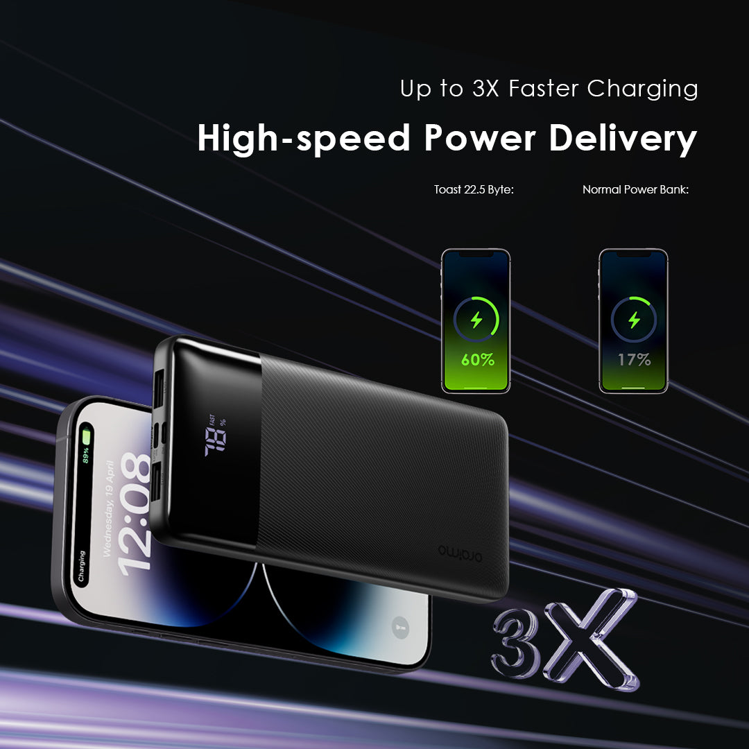 Toast 22.5 – 10.000mAh  with 22.5W Fast Charging & LED Display