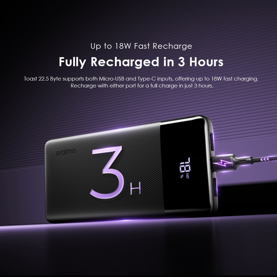 Toast 22.5 – 10.000mAh  with 22.5W Fast Charging & LED Display