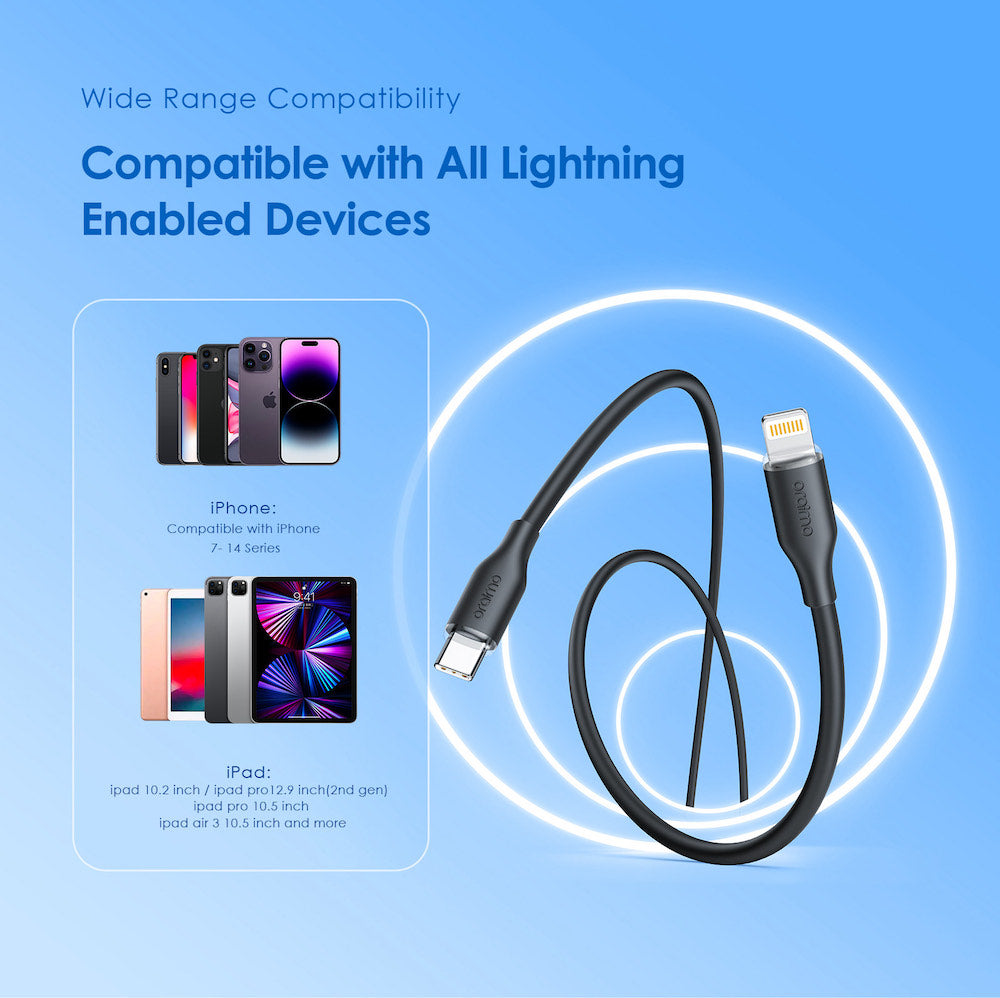 SilkLine – USB-C to Lightning Cable, 20W Fast Charge & 3-Year Durability